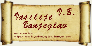 Vasilije Banjeglav vizit kartica